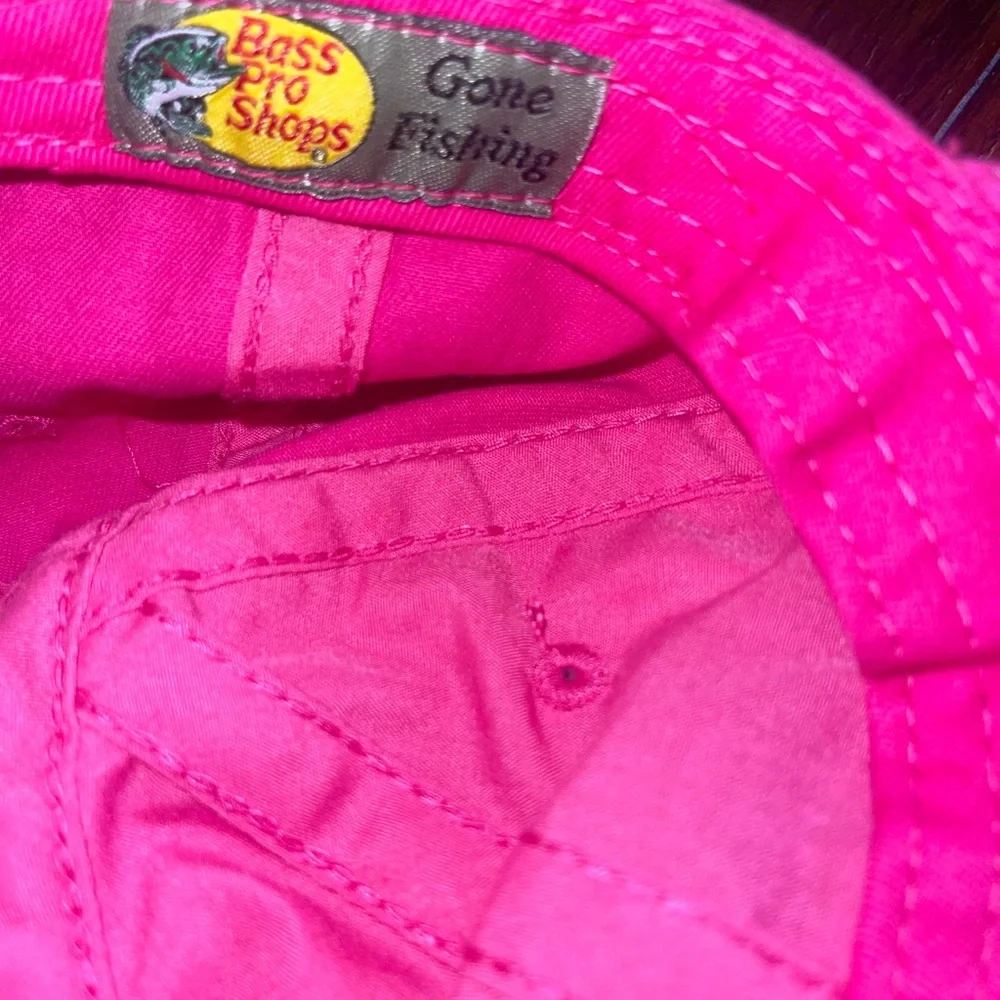 Bass Pro Shops Hat/Cap‎ Toddler Size Bright Pink Elastic Strap Back